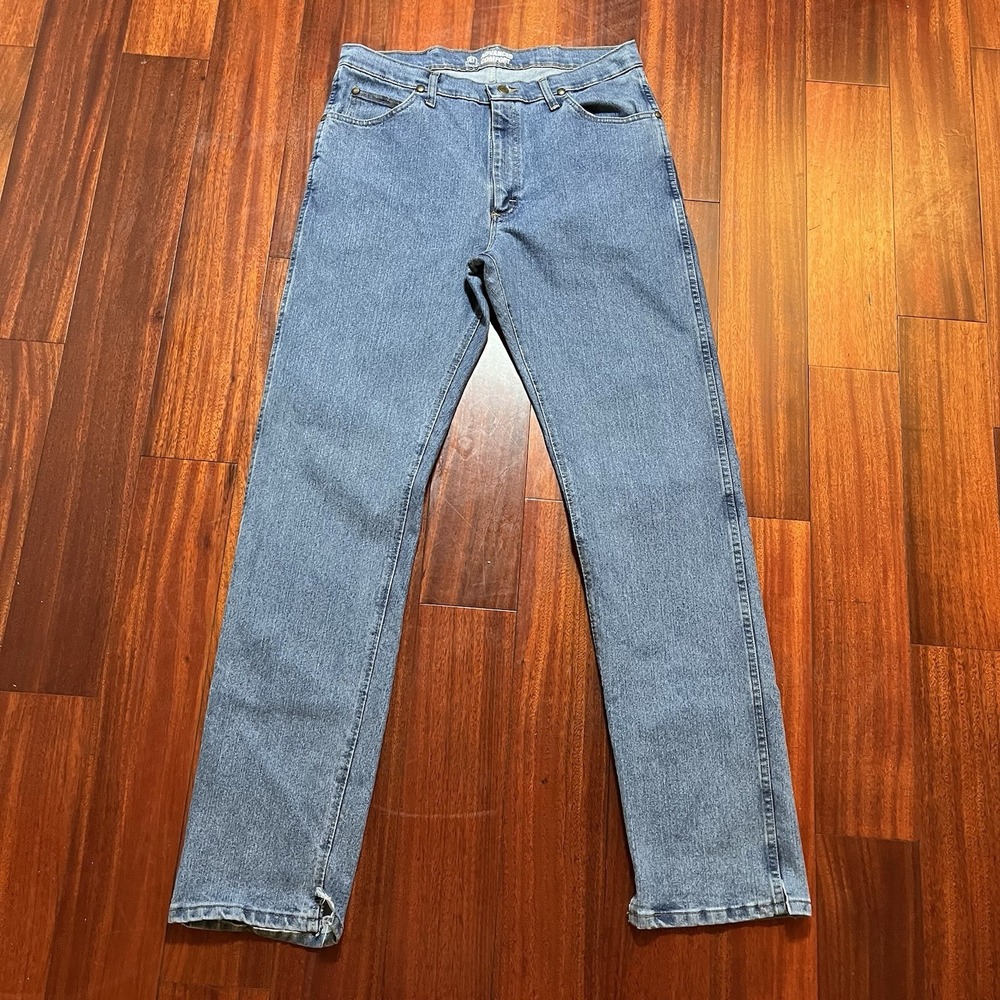 Wrangler Jeans Mens 33x36 Blue Denim 47 Advanced Comfort Ranch 1047MACSB READ **